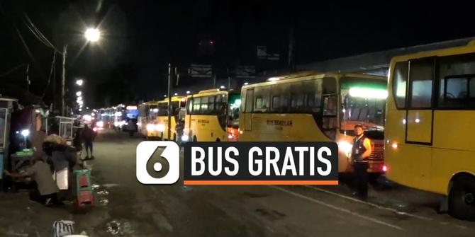 VIDEO: Jumlah Bus Gratis Penumpang KRL Dikurangi 50 Persen