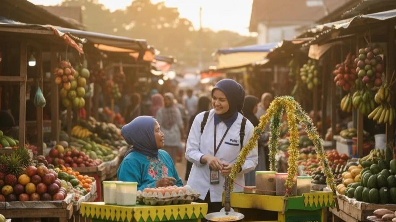 Sri Aryanti Nurafiah, warga Cikarang Barat yang merasakan langsung manfaat pembiayaan dan pemberdayaan PNM Mekaar