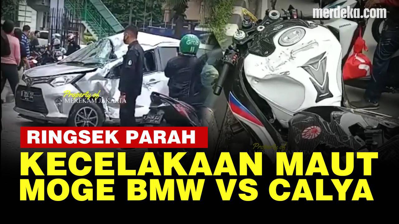 VIDEO: Detik-Detik Kecelakaan Maut BMW S1000RR Vs Calya, Pemotor Meninggal Dunia
