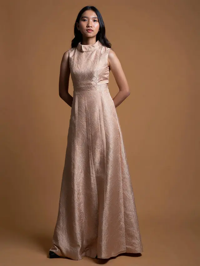 Model Dress Pesta Elegan Kerah Shanghai