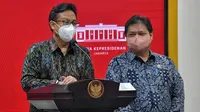 Menteri Kesehatan RI Budi Gunadi Sadikin saat memberikan keterangan pers usai Rapat Terbatas Evaluasi Pelaksanaan Pembatasan Kegiatan Masyarakat (PPKM) di Istana Merdeka Jakarta pada Senin, 13 Juni 2022. (Dok Sekretariat Kabinet RI)