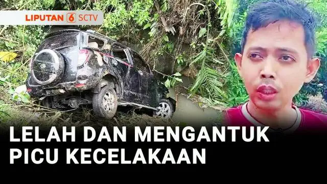 VIDEO: Sopir Lelah dan Mengantuk, Mobil Pemudik Terjun ke Jurang Sedalam 10 Meter
