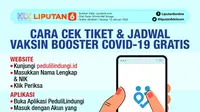 Infografis Cara Cek Tiket & Jadwal Vaksinasi Booster Covid-19 Gratis (Liputan6.com/Abdillah)