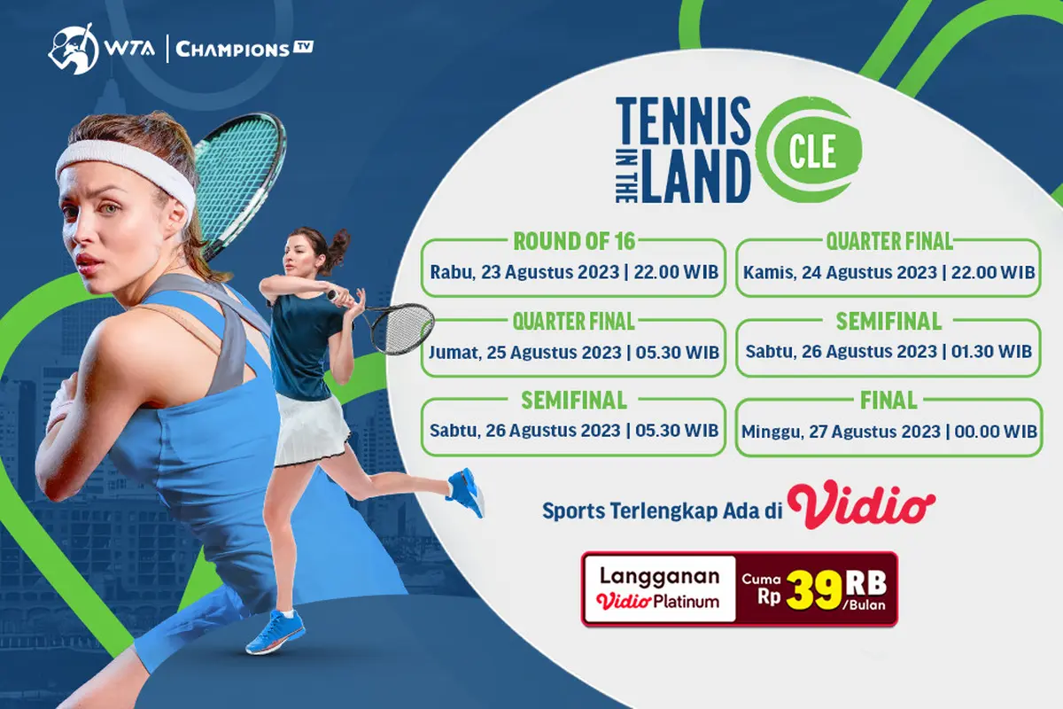 Jadwal Live Streaming WTA Tennis In The Land di Vidio Pekan Ini