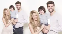 Shakira dan Pique bersama anak pertama mereka, Milan. (foto: Dailymail)