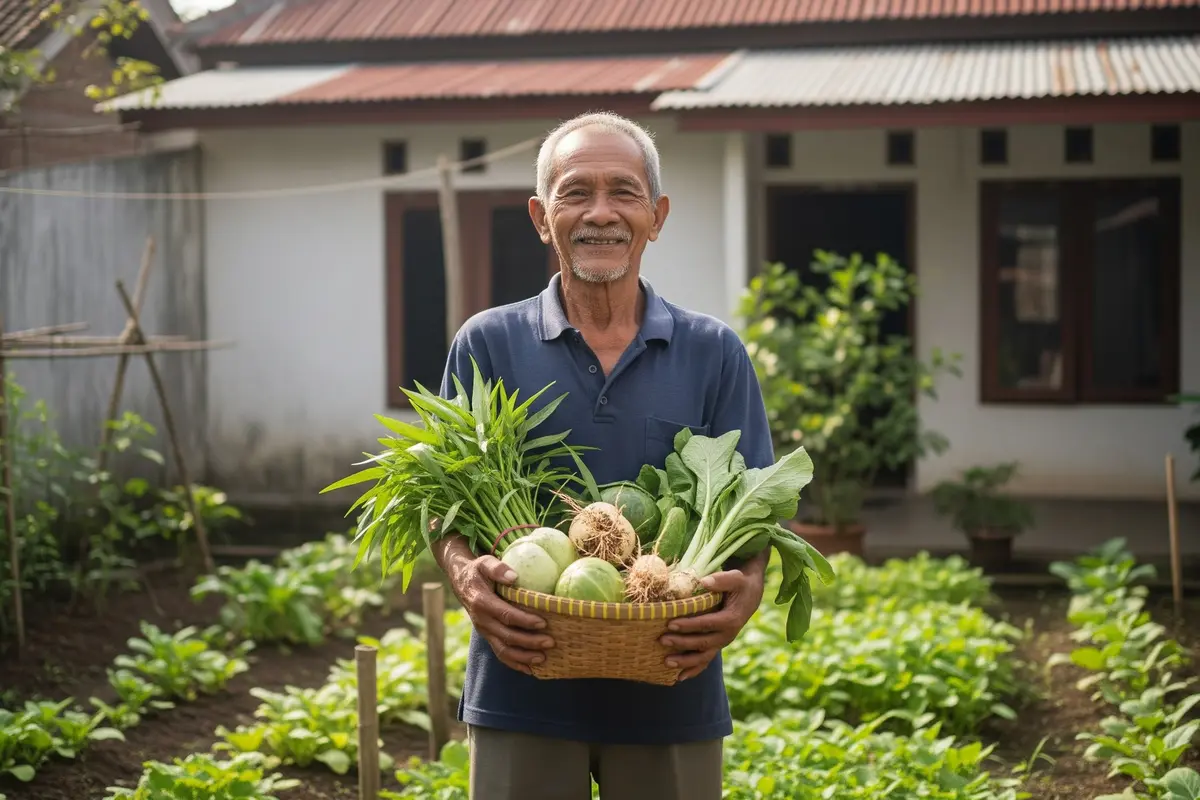 Kebun Sayur Sederhana untuk Lansia 60 Tahun yang Tidak Capek