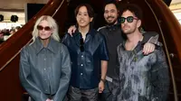Emily Armstrong, Joe Hahn, Mike Shinoda, dan Colin Brittain dari Linkin Park menghadiri iHeartRadio Music Awards 2025 di Dolby Theatre di Los Angeles, California pada 17 Maret 2025. Disiarkan langsung di FOX. (Matt Winkelmeyer/Getty Images via AFP)