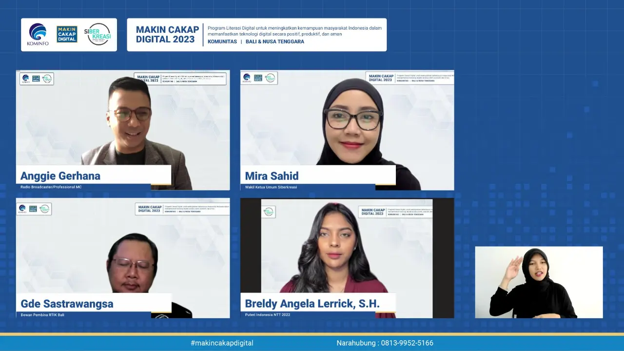 Dalam rangka kampanye Gerakan Nasional Literasi Digital di Indonesia Kementerian Komunikasi dan Informatika (Kemenkominfo) bersama dengan Gerakan Nasional Literasi Digital (GNLD) Siberkreasi menyelenggarakan kegiatan Webinar Literasi Digital di wilayah Ba