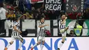 Juventus kian di atas angin usai Leonardo Bonucci menggandakan keunggulan atas Lazio (MARCO BERTORELLO / AFP)
