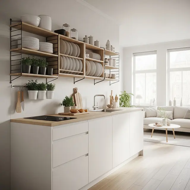 Dapur Terbuka Minimalis untuk Rumah Kecil (AI Generated)