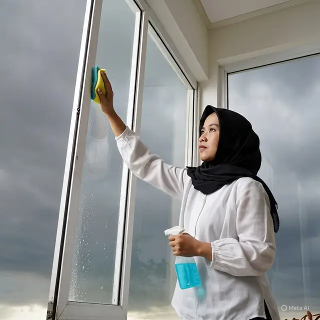 Mempersihkan Kaca