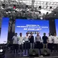 Legenda MotoGP, Mick Doohan (kemeja biru) di acara peluncuruan Mandalika Grand Prix Association di Jakarta (Liputan6.com/Luthfie Febrianto)