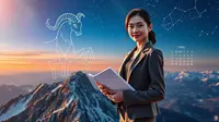 zodiak capricorn bulan apa ©Ilustrasi dibuat AI