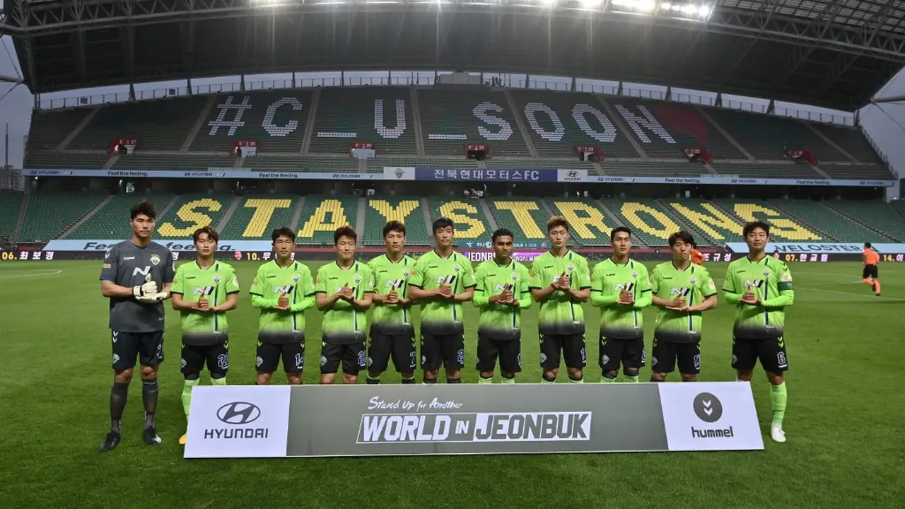 Jeonbuk Motors Vs Suwon Bluewings di Jeonju World Cup Stadium, Jumat (8/5/2020).