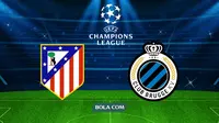 Link Live Streaming Liga Champions: Atletico Madrid Vs Club Brugge