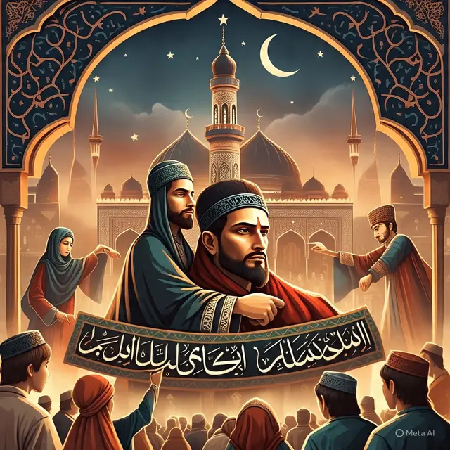 Ilustrasi Tradisi perayaan di Bulan Muharam (by AI)