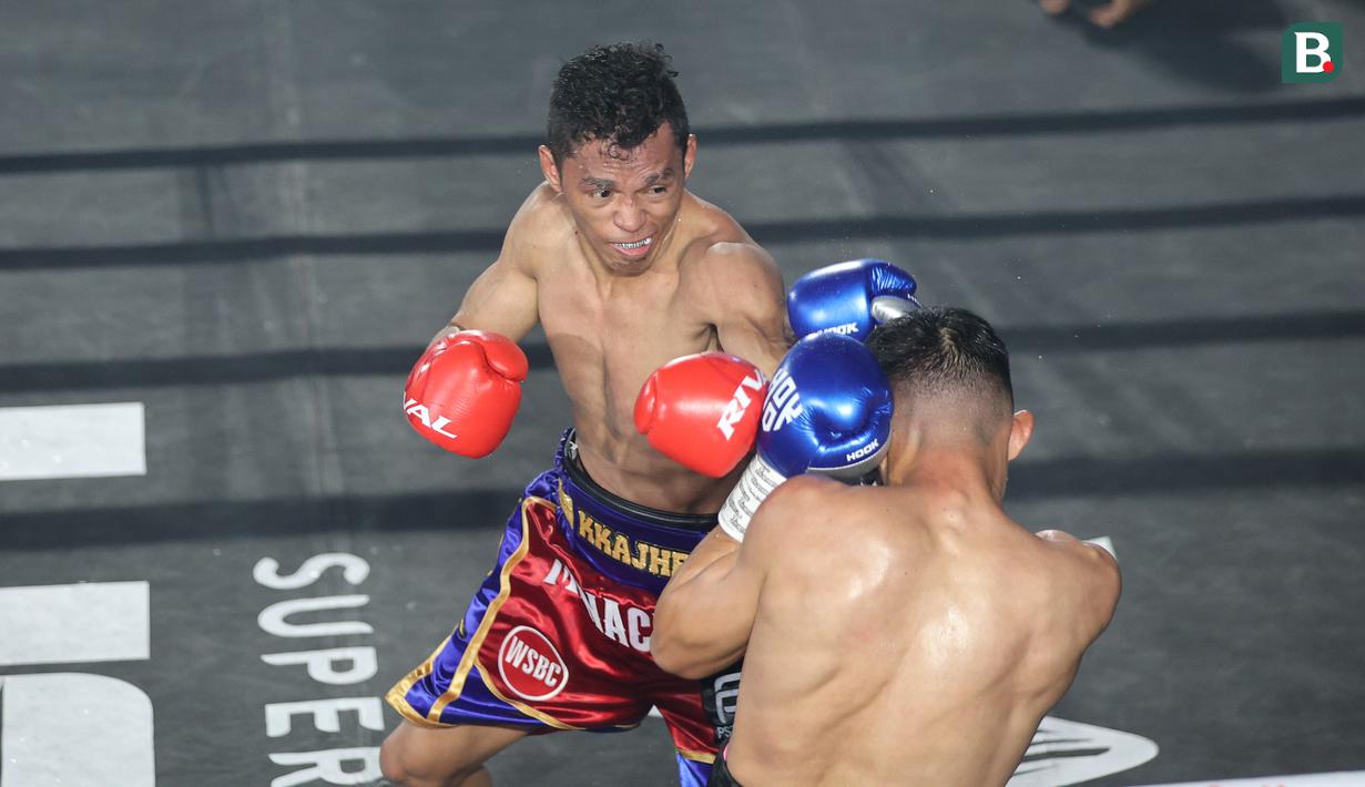 Kkajhe saat melawan Brian Lawitan dalam ajang HSS Series 7 The Redempetion di W Super Club Gatsu, Jakarta, Sabtu, (07/02/2026). (Bola.com/M Iqbal Ichsan)