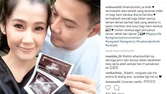 Arie Dwi Andika dan Ardina Rasti.