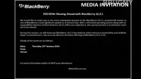Sebar Undangan, BlackBerry Rilis Update OS 10.2.1