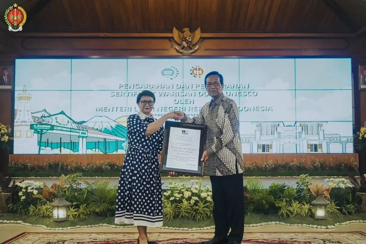 Sertifikat Sumbu Filosofi sebagai Warisan Dunia UNESCO Mendarat di Yogyakarta