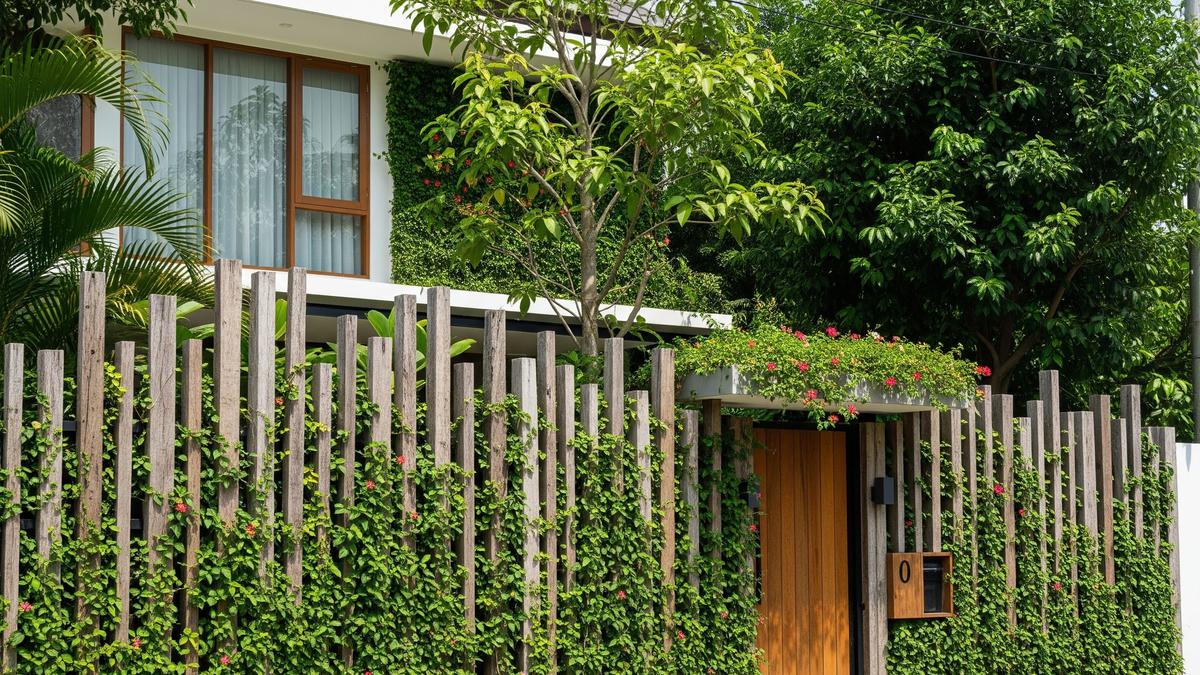 10 Model Pagar Rumah dari Kayu Bekas tapi Tetap Estetik