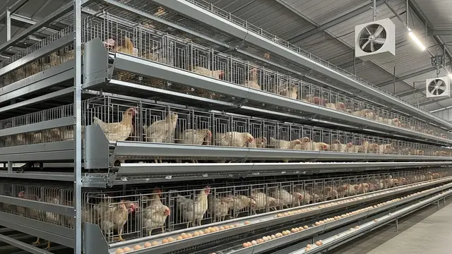 desain kandang ayam dengan zona khusus bertelur lebih nyaman