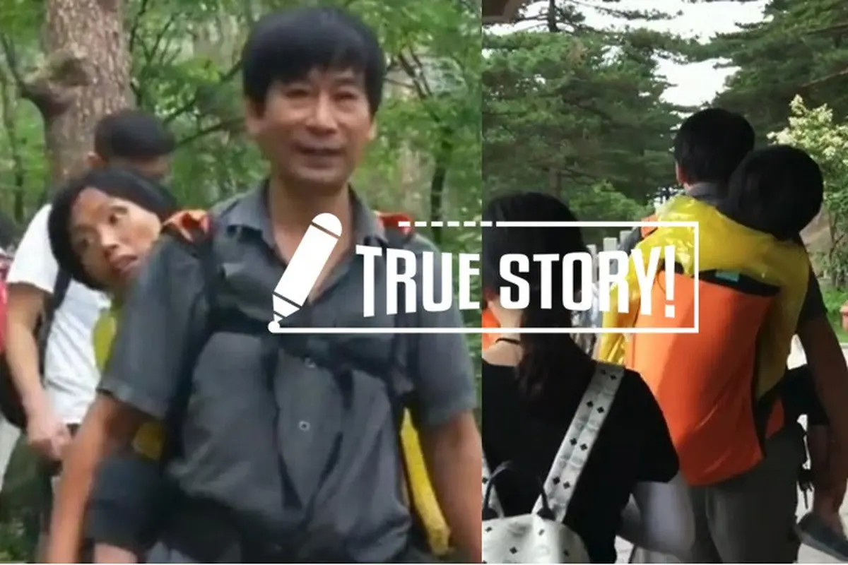 True Story! Namanya Juga Cinta, Suami Gendong Istrinya yang Lumpuh Untuk Menjelajah Dunia Bersama
