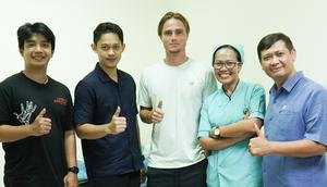 Gelandang PSIM Yogyakarta asal Belanda, Donny Warmerdam dalam proses pemulihan cedera. (Doc PSIM)