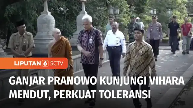 VIDEO: Ganjar Pranowo Kunjungi Vihara Mendut, Sampaikan Nilai-nilai Toleransi