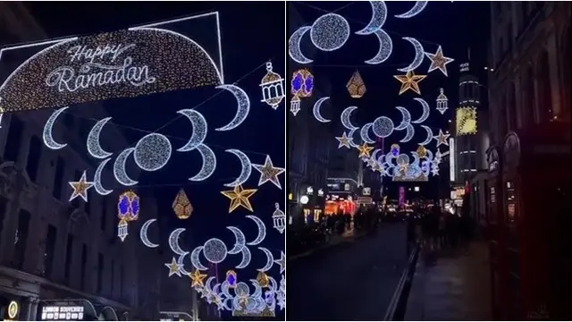 Potret Pertama Kali London Sambut Meriah Bulan Ramadhan, Diterangi Ribuan Lampu