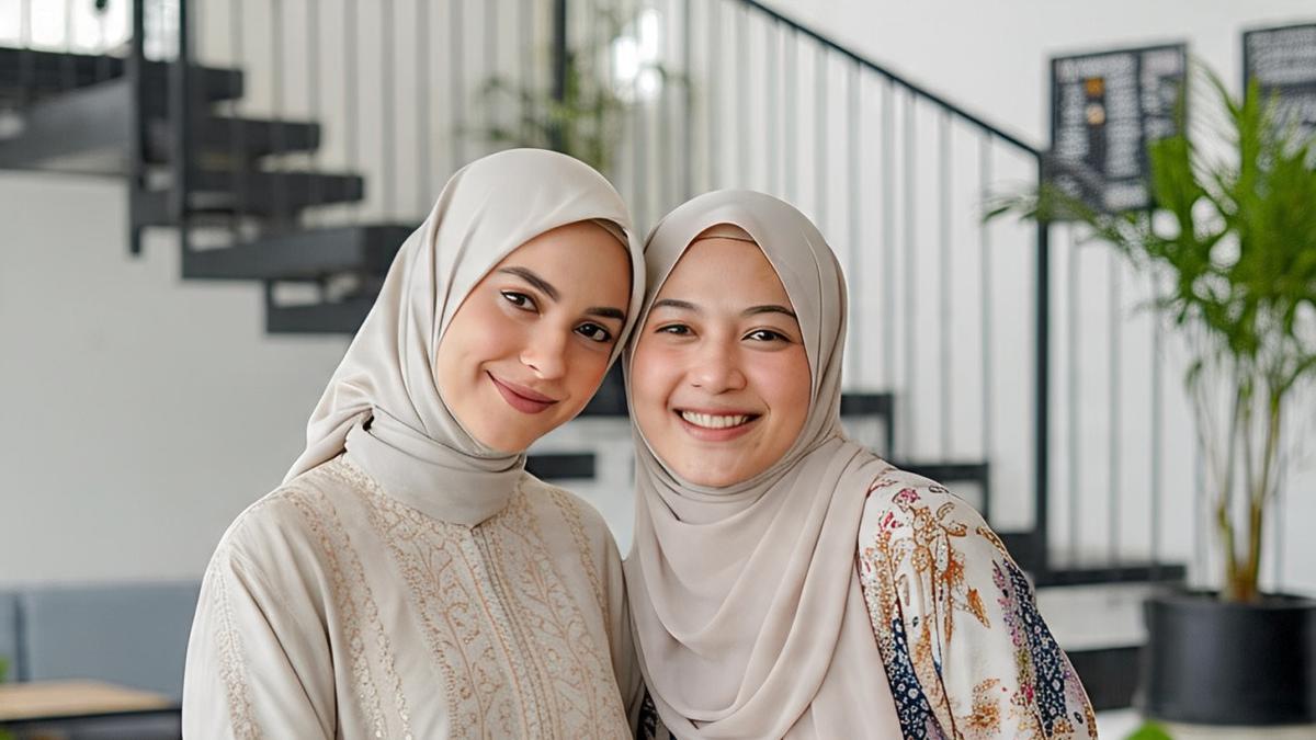 10 Ide Model Gamis Couple Sahabat untuk Berbagai Acara, Tampil Serasi dan Mix di Hari Istimewa