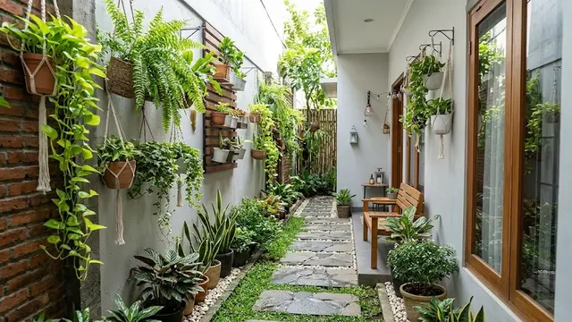 Cara Membuat Pekarangan Sempit Terasa Luas dengan Taman Gantung/AI Generated
