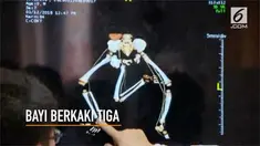Seorang bayi berumur 11 bulan terlahir dengan tiga kaki dan harus menjalani operasi 