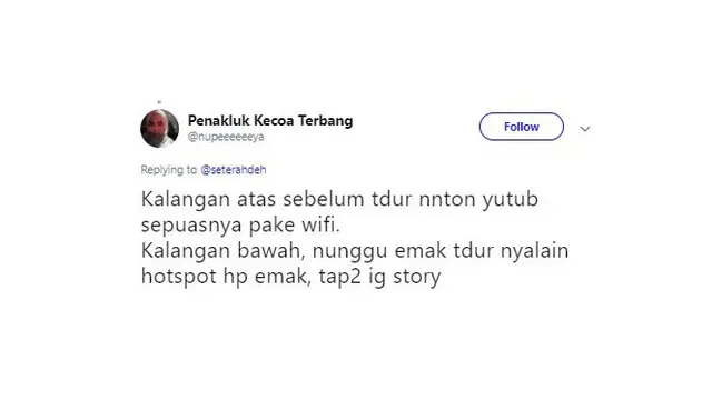 Perbedaan Kalangan Atas dan Bawah