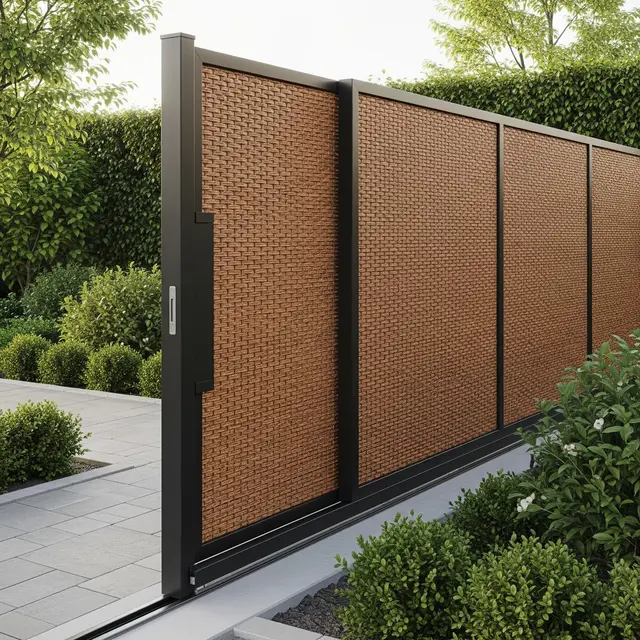 Model Pagar Besi Motif Anyaman Rotan Sintetis 2025 (Image by Gemini)