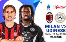 Live Streaming Serie A Pekan Ke-32: AC Milan vs Udinese, Eksklusif di Vidio