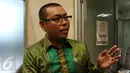 Anggota Komisi VII DPR, Mukhtar Tompo memberikan keterangan pers usai Rapat Dengar Pendapat di Gedung DPR/MPR, Jakarta, Kamis (9/2). Mukhtar mengaku mendapat perlakuan yang tidak menyenangkan dari Dirut PT Freeport Indonesia (Liputan6.com/Johan Tallo)
