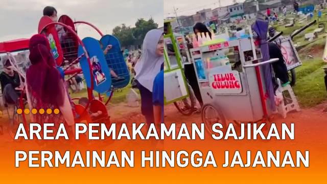 Kejadian unik menunjukkan tempat pemakaman umum menjadi taman bermain viral di media sosial.