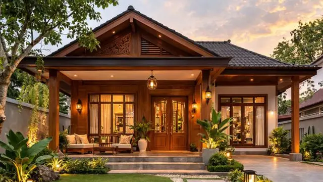 Gambar Rumah Minimalis Desa dengan Halaman Kecil tapi Terlihat Eksklusif/Gemini AI