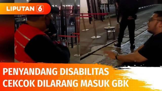 Sebuah video diunggah warganet merekam suasana perdebatan penyandang disabilitas dengan petugas keamanan GBK. Penyandang disabilitas terlihat dilarang masuk ke dalam stadion dengan alasan perlu pendampingan. Menanggapi kejadian ini, Pengelola GBK mem...