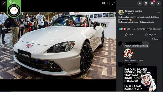 Gambar Tangkapan Layar Foto yang Diklaim Mobil Esemka (sumber: Facebook)