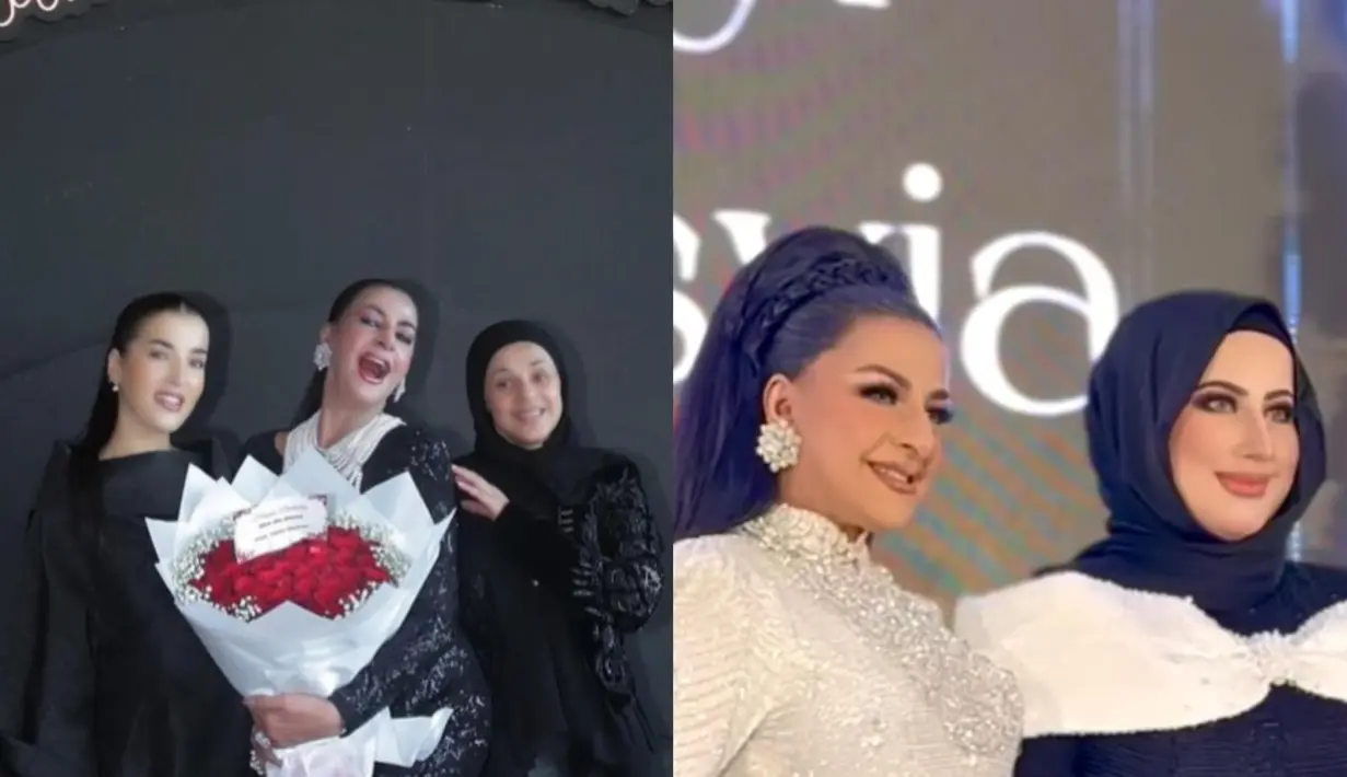 Tasya Farasya mewujudkan impian pesta ulang tahun meriah untuk sang ibu di sebuah restoran mewah. Ia bersama sang ibu pun kompak tampil serba hitam, selaras dengan dekorasi ruangan. [@tasyafarasya].
