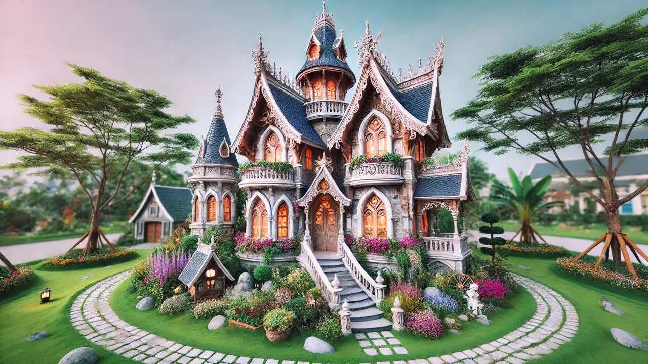 Rumah indah bak rumah dongeng (Foto: Rizka Nur Laily via ChatGPT)