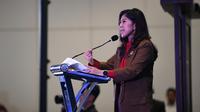 Menteri Komunikasi dan Digital, Meutya Hafid dalam forum HIPMI x MVT Connect 2025. (Dok: Kementerian Komdigi)