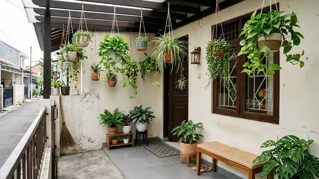 Ide Taman Kecil di Teras Rumah Sempit