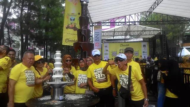 Keceriaan peserta choconation 3 di festival tahunan chocodot di Garut beberapa waktu lalu