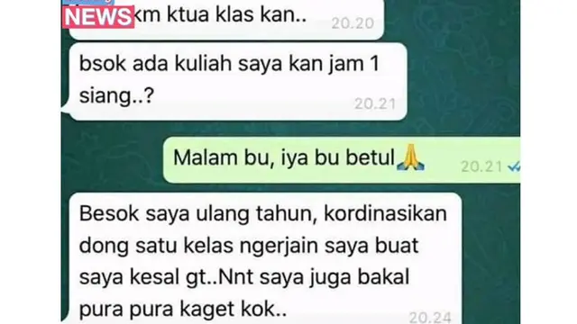 6 Chat Dosen Ulang Tahun Ini Bikin Mahasiswa Geleng Kepala
