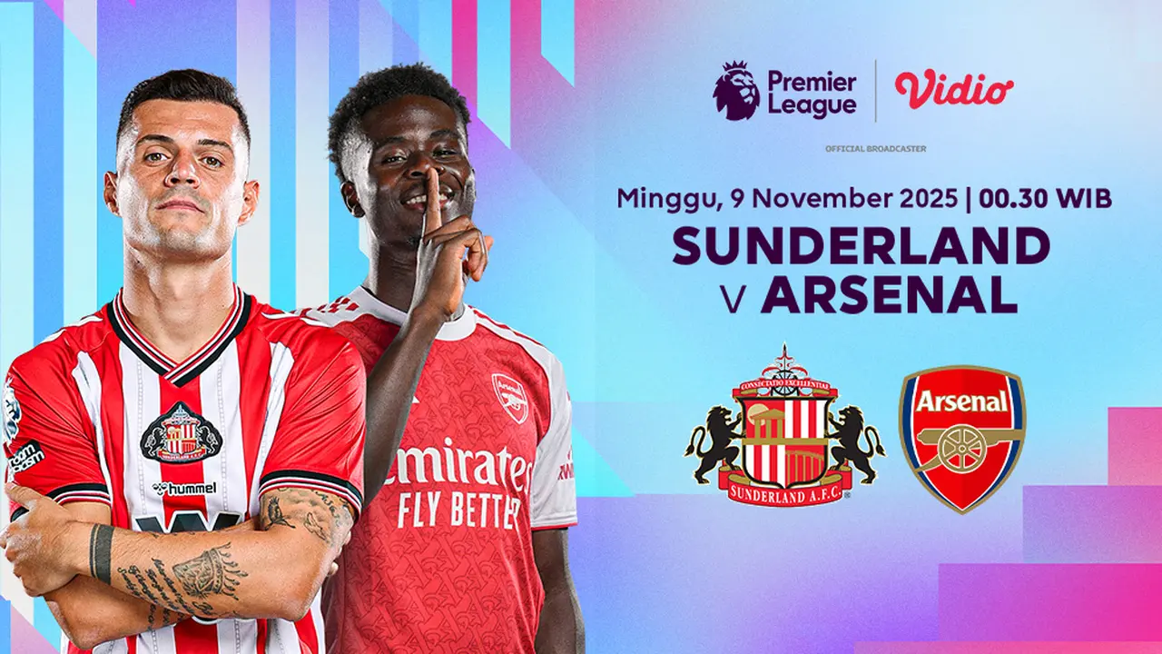 Saksikan Sunderland vs Arsenal eksklusif di Vidio. (dok. vidio.com)