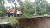 Longsor di Desa Gadon, Cepu, Blora. (Liputan6.com/ Ahmad Adirin)