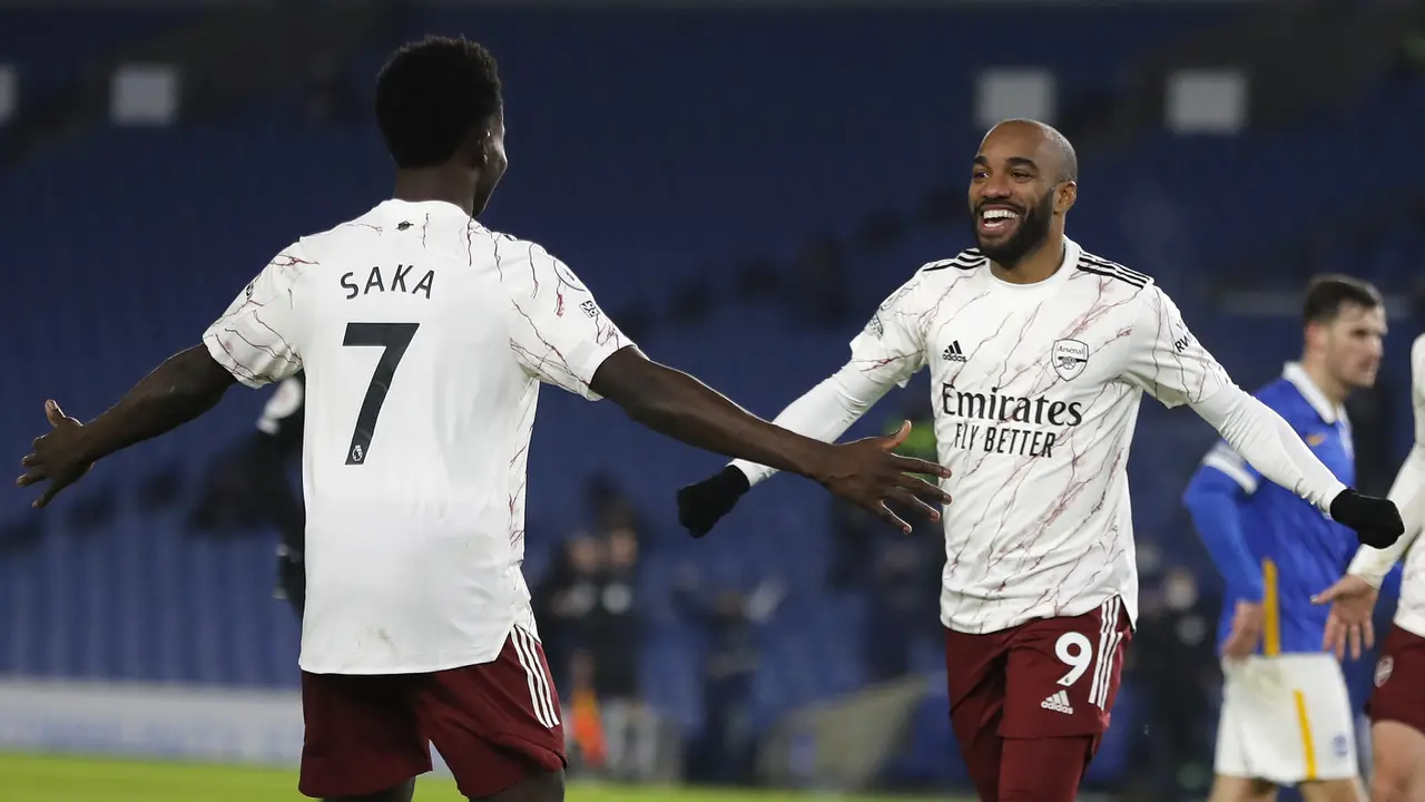 FOTO: Gol Semata Wayang Lacazette Bawa Arsenal ke Posisi Tengah Klasemen